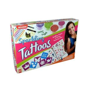 Sparkling Tattoos for Kids – 50 Glitter Temporary Tattoos by Design & Dabble | Creative DIY Toy for Girls & Boys