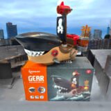 Electric Shark Pirate Ship Toy for Kids Age 3+ | Light & Music Car with Universal Wheels | GEAR Series Dynamic Shark Car for Imaginative Play